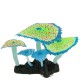 Флуоресцентная декорация Кораллы зонтничные зеленые,