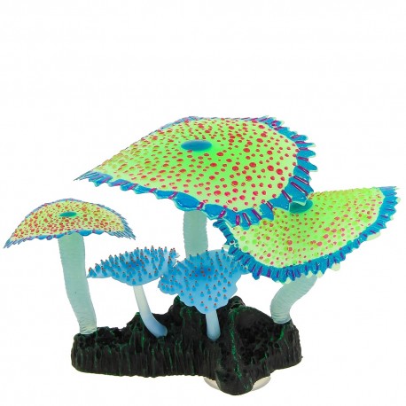 Флуоресцентная декорация Кораллы зонтничные зеленые,